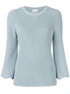 Red Valentino Scalloped Sleeve Jumper - Blue