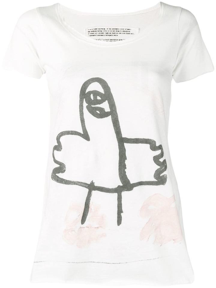 Rundholz Black Label Basic T-shirt With Kid Print - White