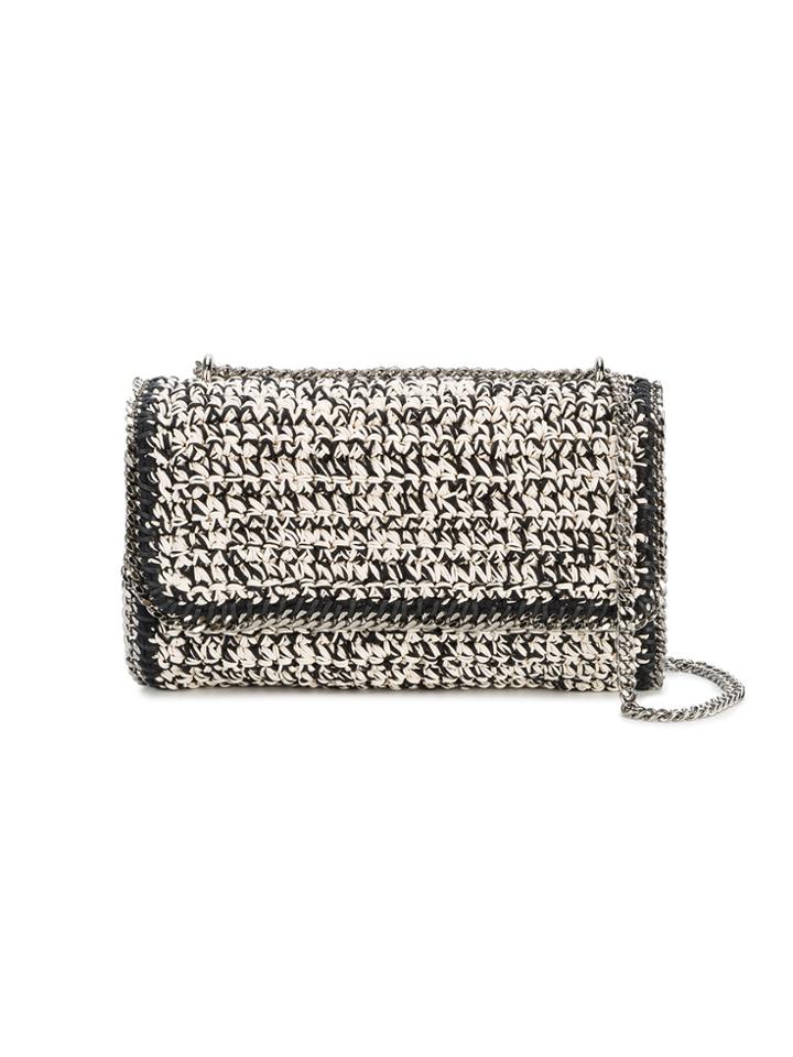 Stella Mccartney Woven Falabella Shoulder Bag - Black