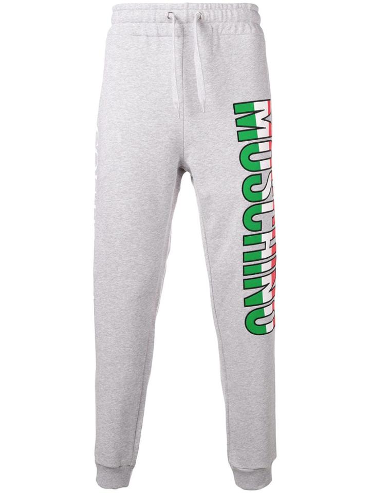 Moschino Logo Print Track Pants - Grey