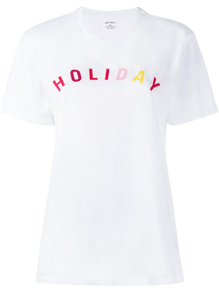 Holiday White Logo Cotton T Shirt