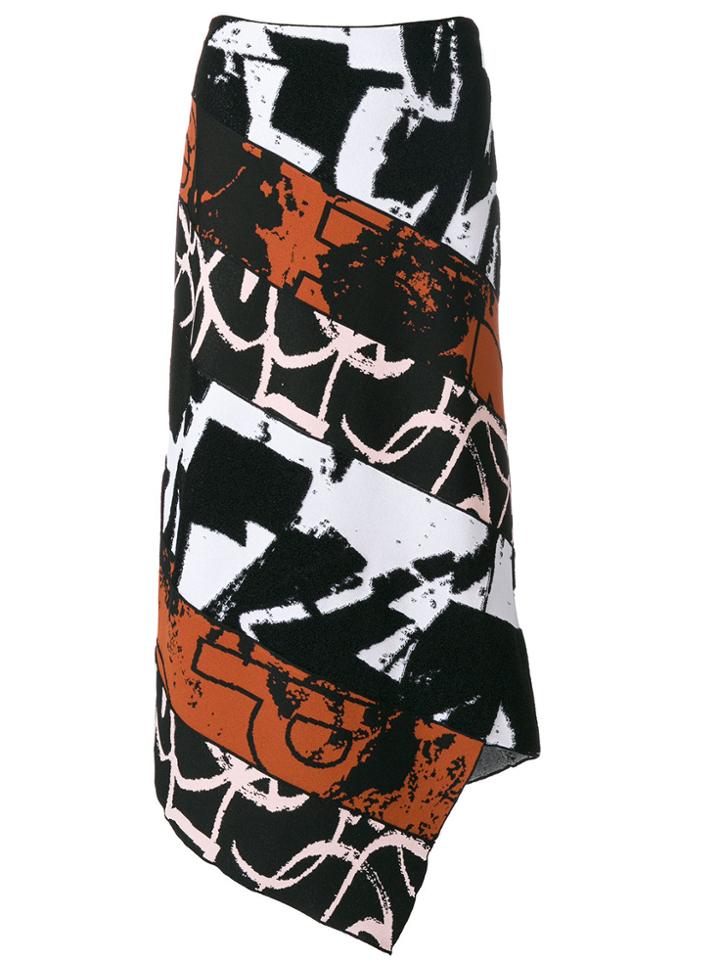 Proenza Schouler Asymmetric Panelled Skirt - Black