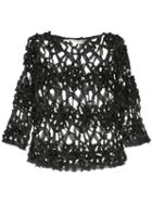 Comme Des Garçons Pre-owned Loose Cut Out Top - Black