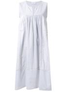 Megan Park Pintuck Stripe Dress