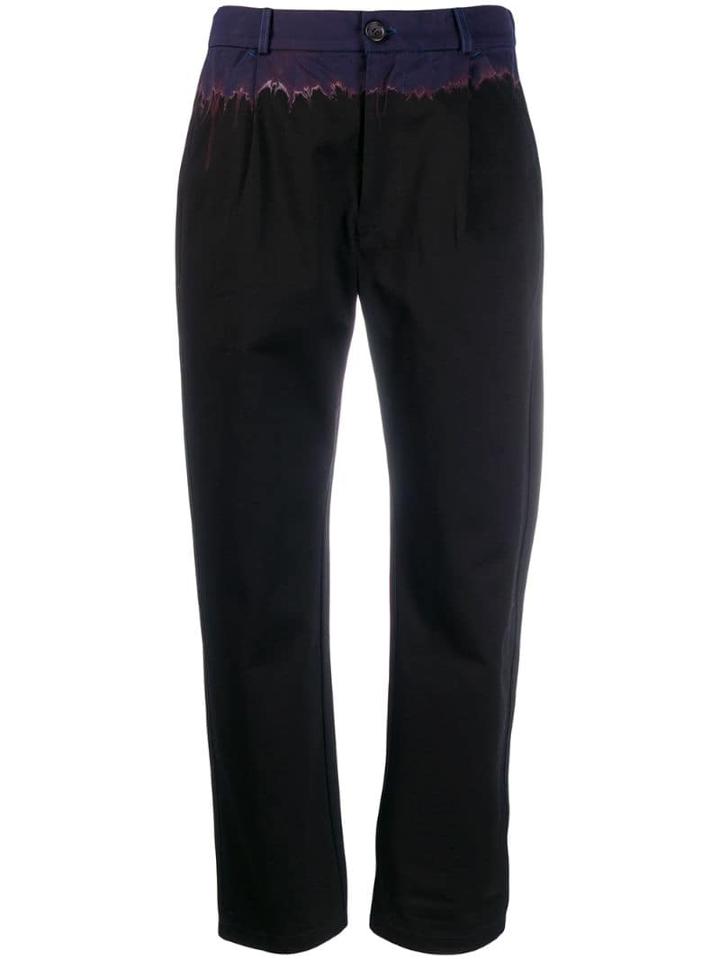 Suzusan Contrast Tailored Trousers - Black