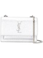 Saint Laurent - Monogram Sunset Chain Wallet - Women - Calf Leather - One Size, Women's, Grey, Calf Leather