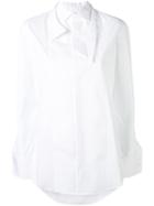 Hanging Collar Shirt - Women - Cotton/spandex/elastane - 46, White, Cotton/spandex/elastane, Dsquared2