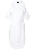 Pinko Cold Shoulder Tie Waist Dress - White