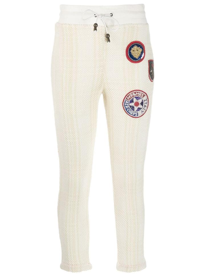 Mr & Mrs Italy Fitted Sweatpants - White