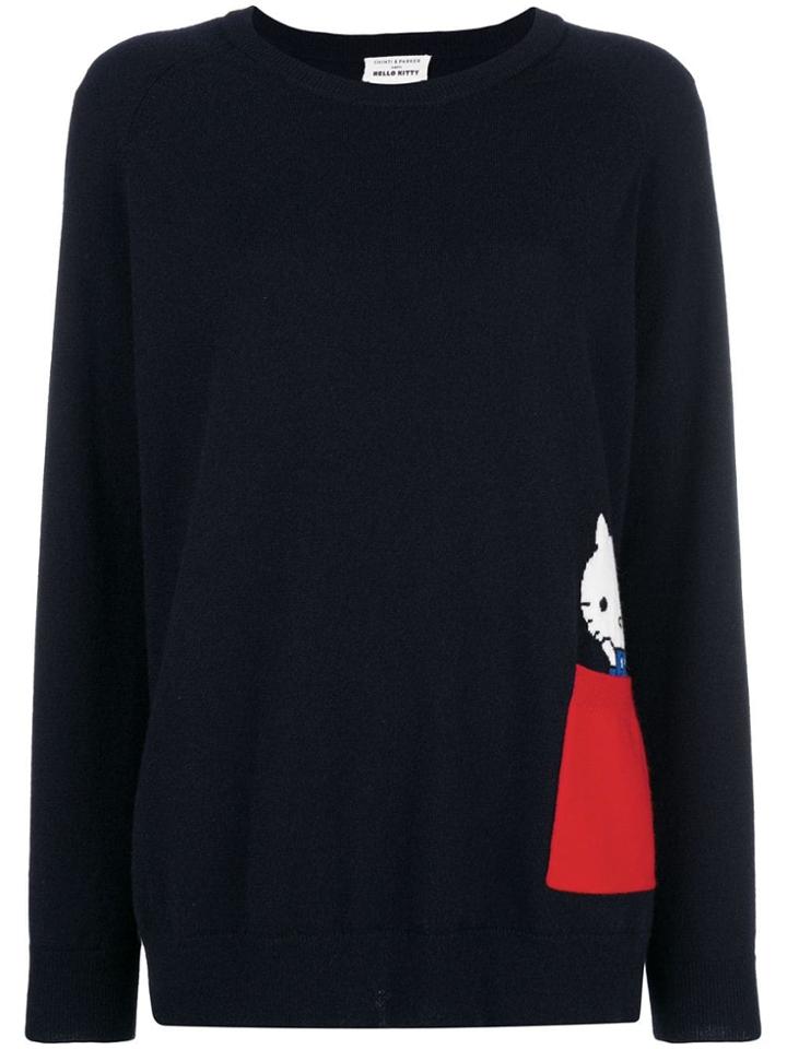 Chinti & Parker Cashmere Hello Kitty Sweater - Blue