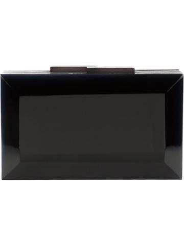 Rauwolf Emerald Gem Clutch, Women's, Black, Silk/plexiglass
