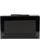 Rauwolf Emerald Gem Clutch, Women's, Black, Silk/plexiglass