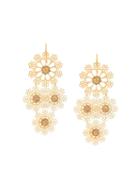 Gas Bijoux Stainglass Flower Earrings, Women's, Metallic