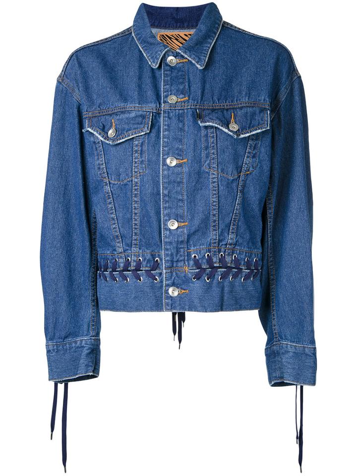 G.v.g.v. Denim Lace-up Jacket, Women's, Size: 34, Blue, Cotton