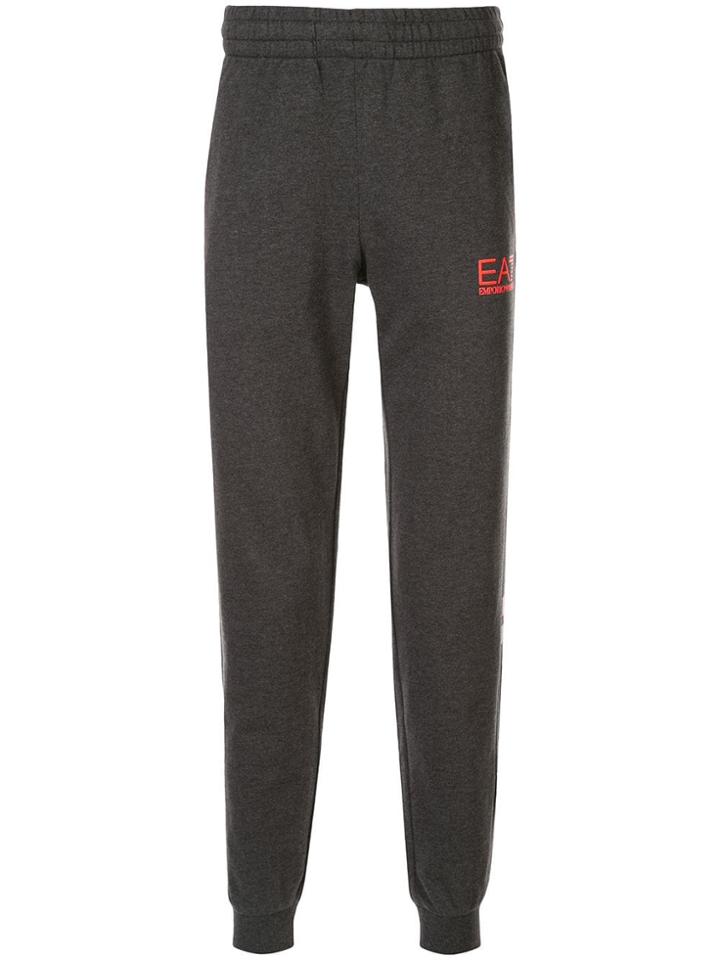 Ea7 Emporio Armani Logo Jersey Trackpants - Grey