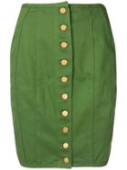 Jean Paul Gaultier Vintage Lace-up Detailing Pencil Skirt - Green