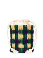 Reality Studio Straw-structured Bucket Bag - Green