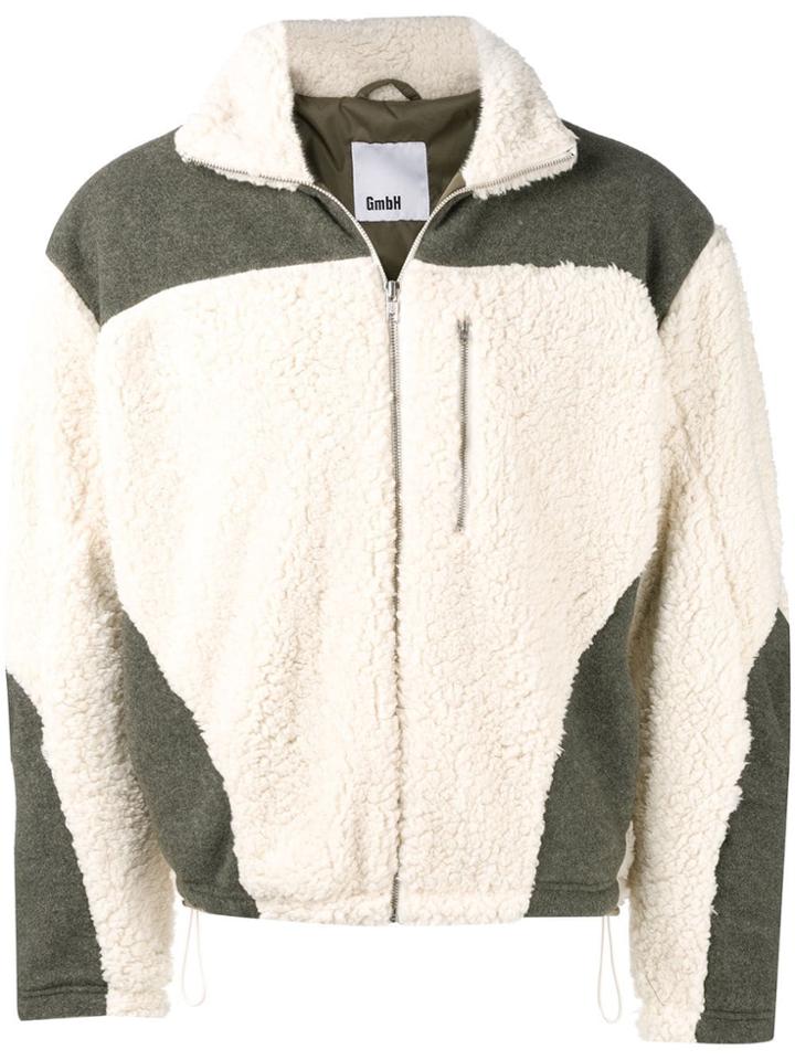 Gmbh Panelled Shearling Coat - Neutrals