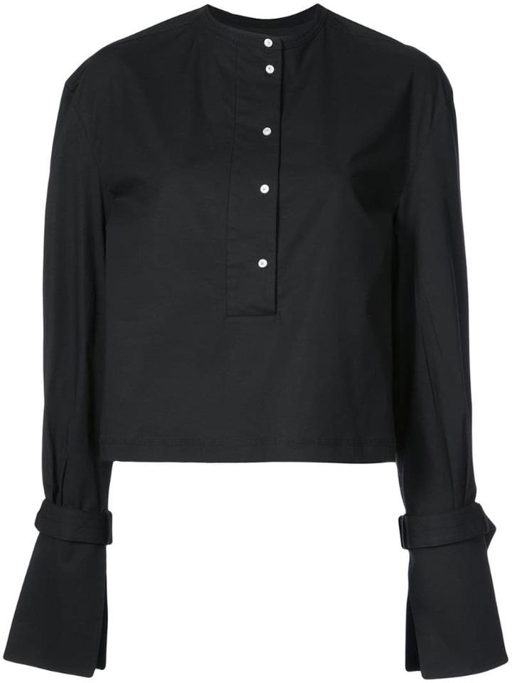 Proenza Schouler Cotton Poplin Buckled Top - Black