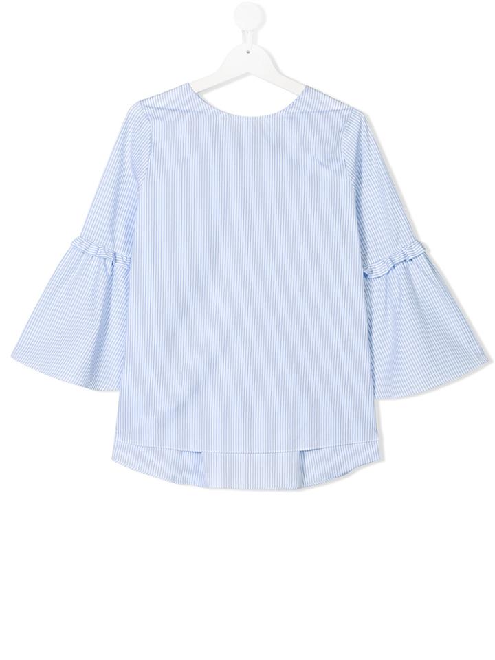 Elsy Teen Flared Sleeve Top - Blue