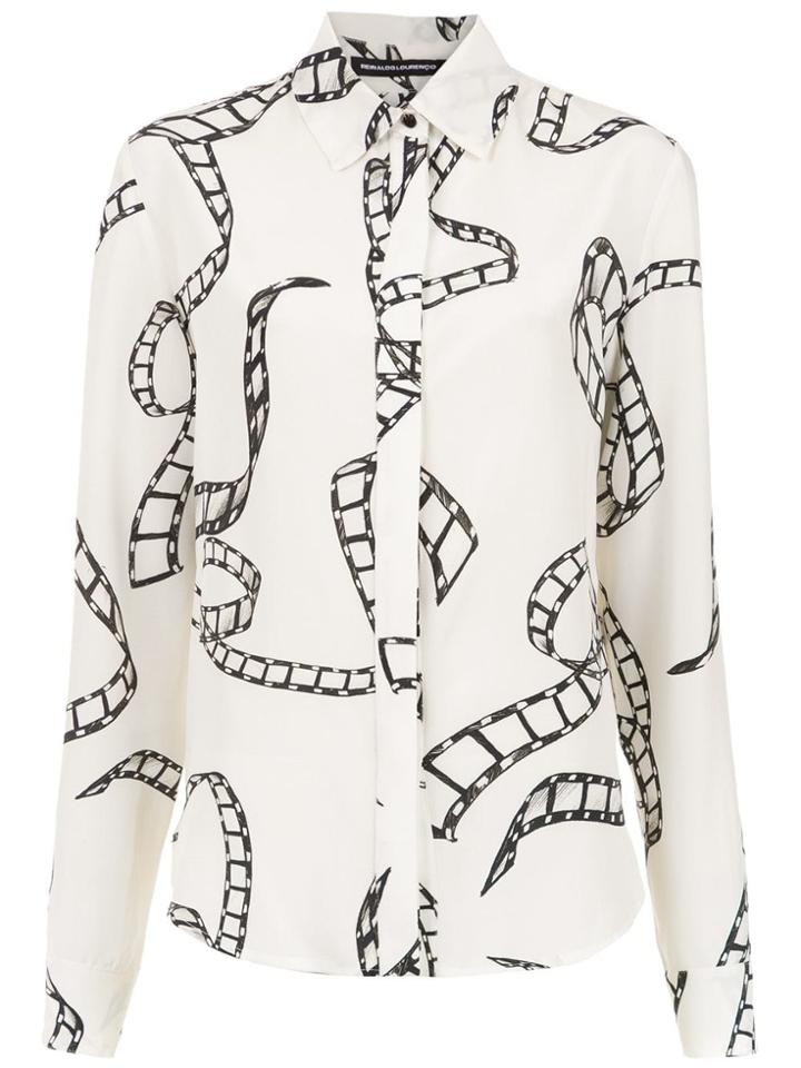 Reinaldo Lourenço Silk Printed Shirt - White