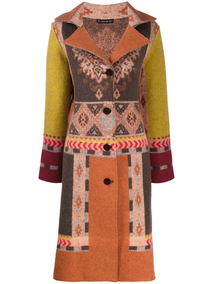 Etro Single-breasted Coat - Orange