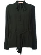 Marni Pussy Bow Placket Blouse - Green