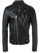 Diesel L Beck Classic Biker Jacket, Men's, Size: M, Black, Sheep Skin/shearling