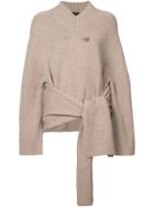 Joseph Wrap-waist Fitted Sweater - Neutrals