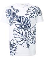 Moncler Tropical Leaf Applique T-shirt, Men's, Size: Xl, White, Cotton/acrylic/wool