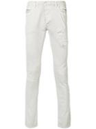 Balmain - Distressed Slim Jeans - Men - Cotton/polyurethane - 35, Grey, Cotton/polyurethane