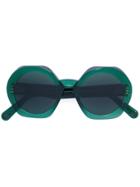 Ill.i Oversized Round Sunglasses - Green