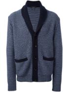 Ermenegildo Zegna Woven Button Down Cardigan, Men's, Size: 52, Blue, Cashmere