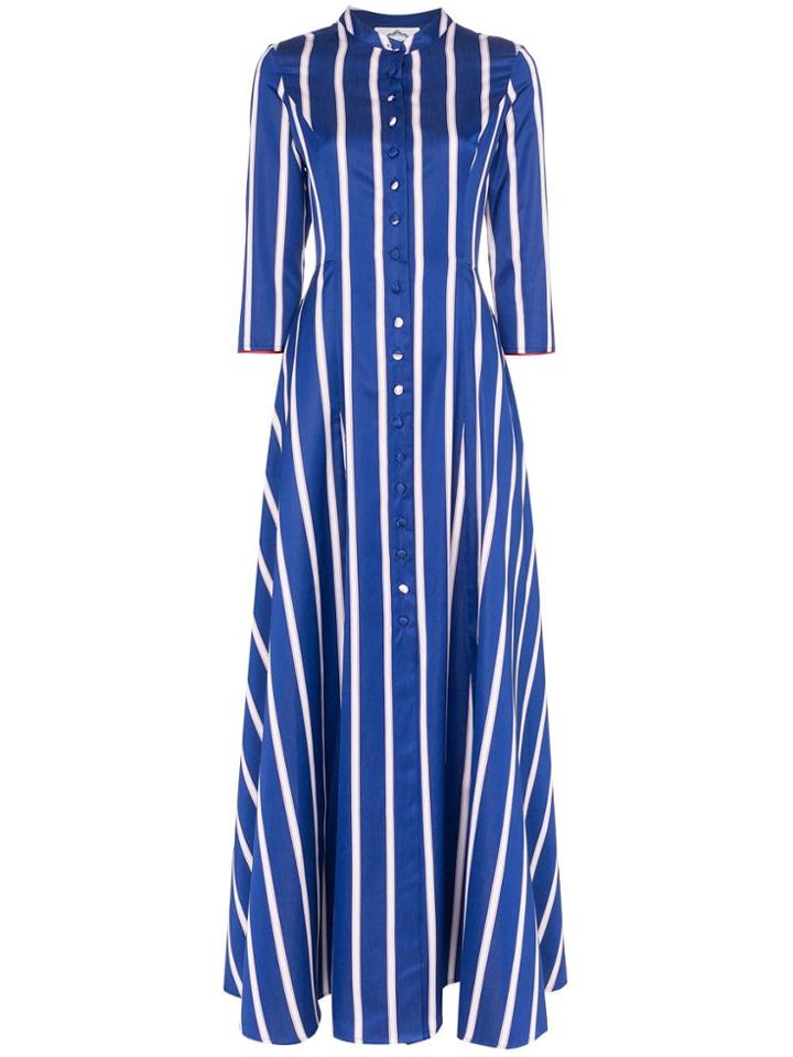 Evi Grintela Carine Striped Maxi-dress - Blue