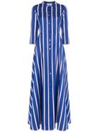 Evi Grintela Carine Striped Maxi-dress - Blue