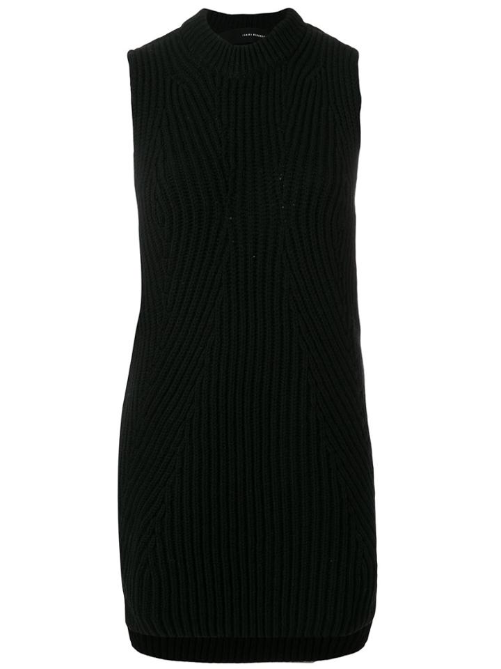 Isabel Benenato Knitted Sleeveless Tunic - Black