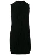 Isabel Benenato Knitted Sleeveless Tunic - Black