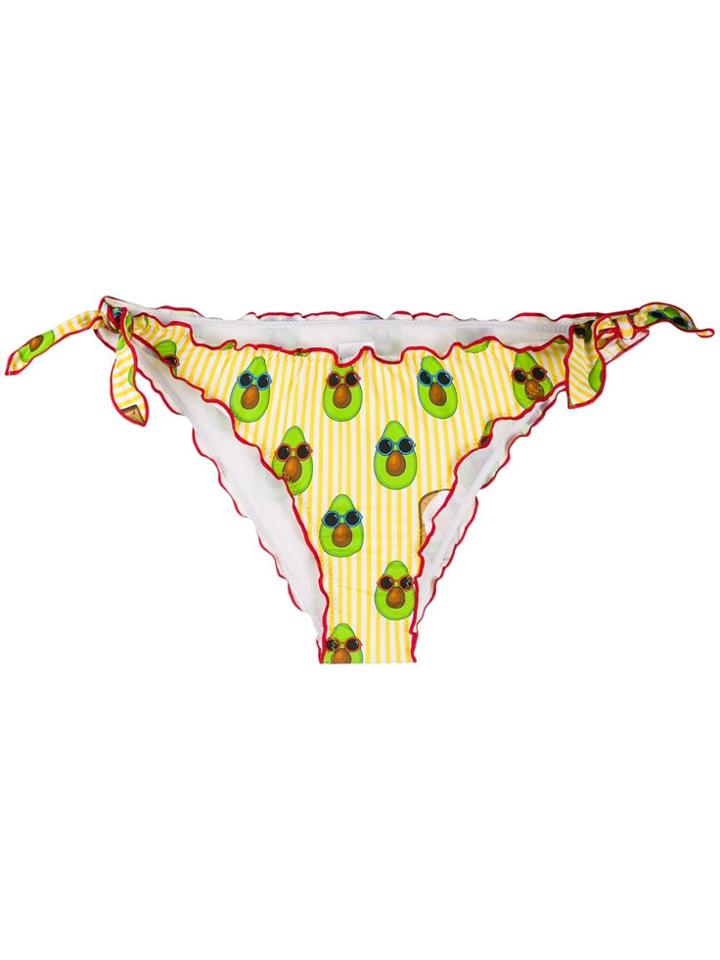 Mc2 Saint Barth Avocado Print Bikini Bottoms - Yellow
