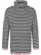 Charles Jeffrey Loverboy Tube Neck Striped Sweatshirt - Black