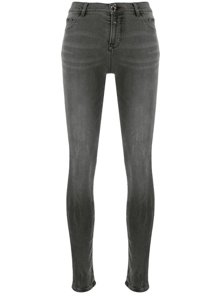 Philipp Plein Stone Washed Jeggins - Grey