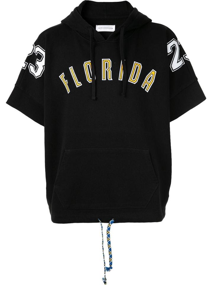 Faith Connexion Drawstring Short-sleeve Hoodie - Black