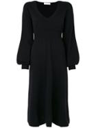 Chloé - Bell Sleeved Knitted Dress - Women - Wool - S, Black, Wool