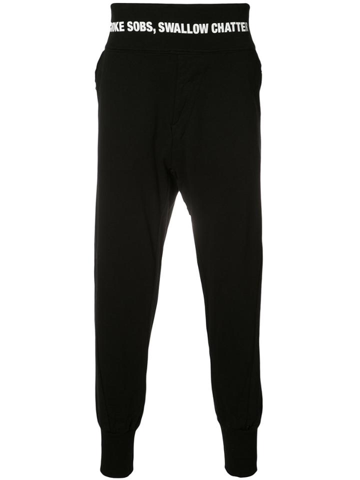 Nil0s Drop Crotch Track Pants - Black