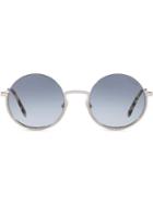 Miu Miu Eyewear Crystal Embellished Sunglasses - Silver
