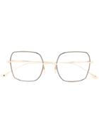 Dita Eyewear Square Frame Glasses - Gold