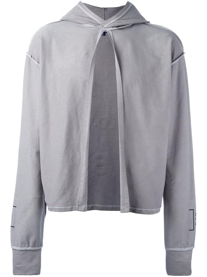 A-cold-wall* Open Front Sweatshirt, Men's, Size: Medium, Grey, Cotton