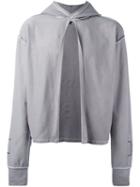 A-cold-wall* Open Front Sweatshirt, Men's, Size: Medium, Grey, Cotton
