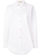 Alexandre Vauthier Crystal Button Shirt - White
