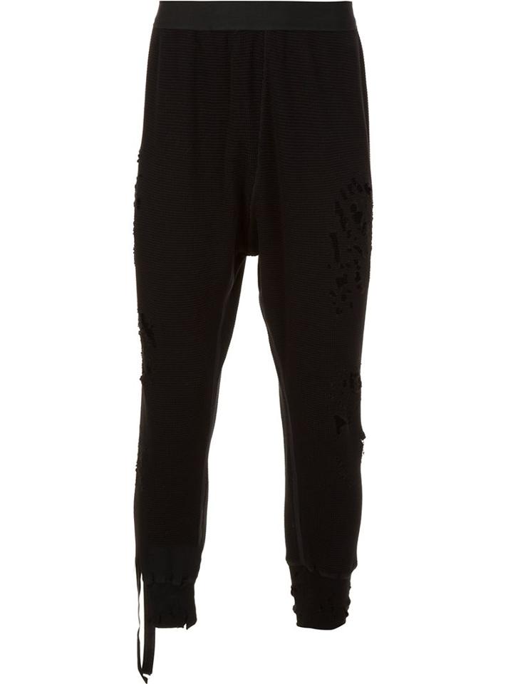 Unravel Distressed Tapered Trousers