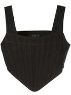 Ellery Cabaret Cropped Corset - Black